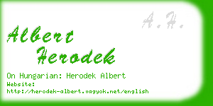 albert herodek business card